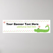 Girly Gator Banner Posters