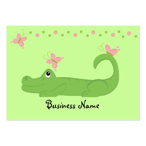 Girly Gator Business Card Templates (back side)