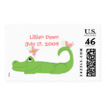 GIrly Gator Postage Stamp