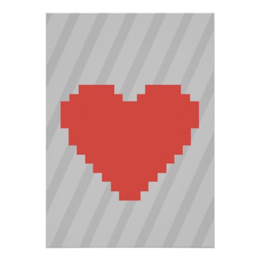 Girly Geek Glasses & Hearts Birthday Invitation