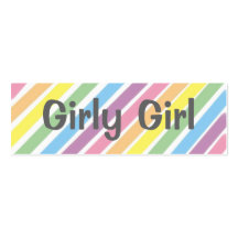 Girly Girl Bookmark Business Card