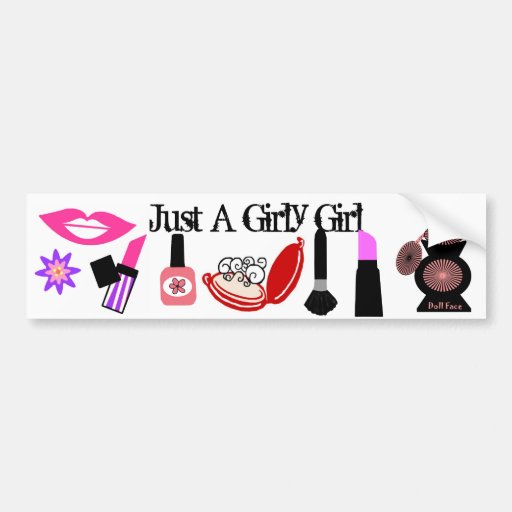 Girly girl bumper sticker Zazzle