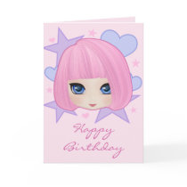 Girly Girl Marianne Birthday Card by GirlyGirlsClub Girly Girl Marianne Birthday Card