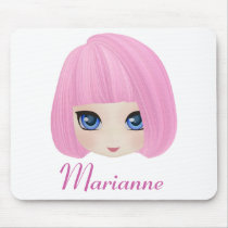 Girly Girl Marianne Custom Mousepad