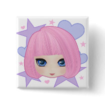 Girly Girl Marianne Party Square Button