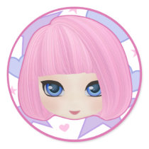 Girly Girl Marianne Party Stickers