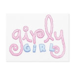 Girly Girl T Shirts & Gifts postcards
