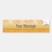 Girly Glittery Orange Polka Dot Car Auto Sticker Bumper Stickers