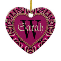 Girly Gothic Pink  Custom Door Name Ornament