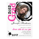 Girly Grunge Graduation Party Photo Invitation