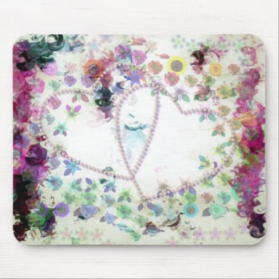 Girly Grunge Mouse Pad by krddesigns