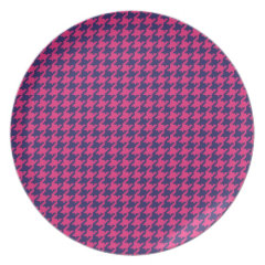 Girly Hot Pink and Purple Pattern Gifts Plates