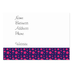Girly Hot Pink and Purple Stars Pattern Gifts Business Cards