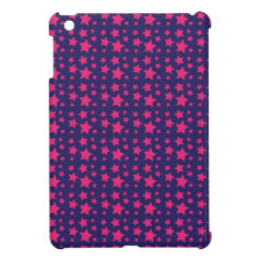 Girly Hot Pink and Purple Stars Pattern Gifts iPad Mini Covers