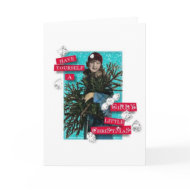 Girly Little Christmas Card