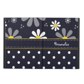 Girly Mod Daisies and Polka Dots With Name Powis iPad Air 2 Case