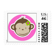 Girly Monkey Stamp