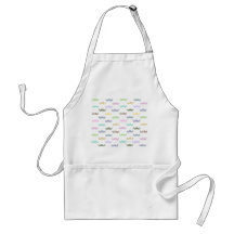 Girly mustache pattern aprons
