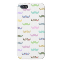 Girly mustache pattern iPhone 5 case