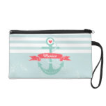 Girly Nautical Anchor Personalized Wristlets