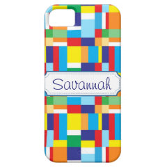 Girly Personalized Colorful Quilt Pattern Case iPhone 5 Cases