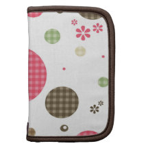 Girly Pink And Sage Green Circle Abstract Organizers