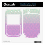 Girly Pink and Teal gradient pattern BlackBerry Tour Skin
