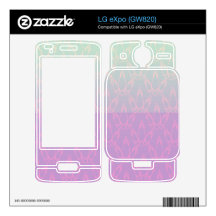 Girly Pink and Teal gradient pattern Skin For The LG eXpo
