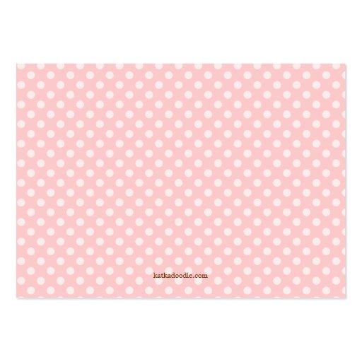 Girly Pink Baby Shower Book Insert Request Card Business Card (back side)