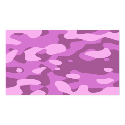 Girly Pink Camouflage Business Cards (back side)