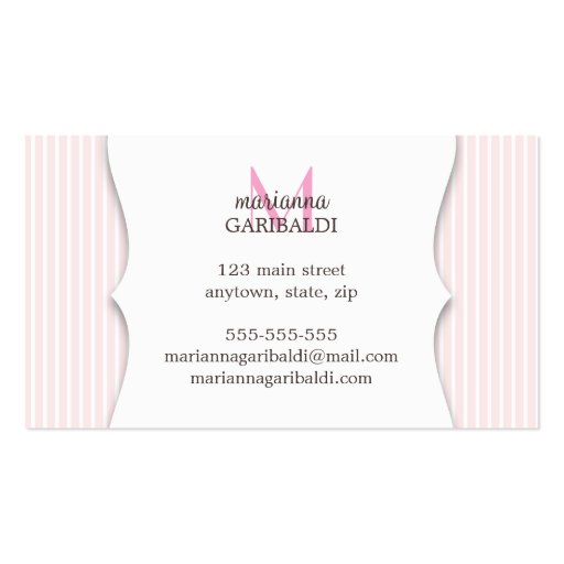 Girly Pink Cherry Blossom Personalized Business Card Templates (back side)