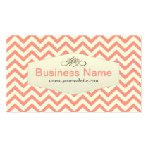 Girly Pink Chevron Florist Business Card