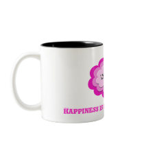 Girly Pink Flower Eye Tech Mug by Lorianne2020 Girly Pink Flower Eye Tech Mug