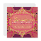Girly Pink Frills Specialicious Party Invitation invitation