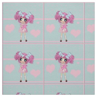 Girly Pink Mint Kawaii Girl PinkyP SweetLolita Fabric