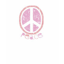 Girly Pink Peace Sign t-shirts