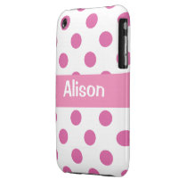 Girly pink Polka Dot Blackberry cases