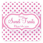 Girly Pink Polka Dot Pattern Cute Stickers