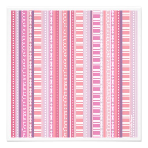 Girly Pink Purple Age Number Birthday Party Announcement