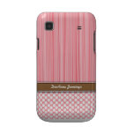 Girly Pink Stripes & Dots Samsung Galaxy S Case