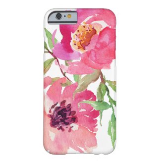 Girly Pink Watercolor Floral Pattern