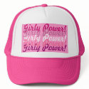 Girly Power Cap hats by MarciaCox Girly Power Cap hats