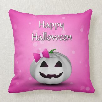 Girly Pumpkin Halloween - Pillow