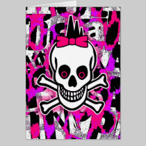 Girly Punk Skull Card