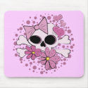 Girly Punk Skull mousepads by clotheshound Girly Punk Skull mousepads