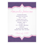Girly Purple and Pink Graduation Party invitations