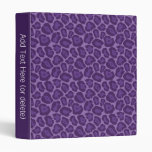 Girly Purple Leopard Pattern Binder