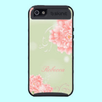 girly romantic vintage pink Paeonia floral skinit case