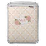 Girly Rose Personalized iPad Sleeve
