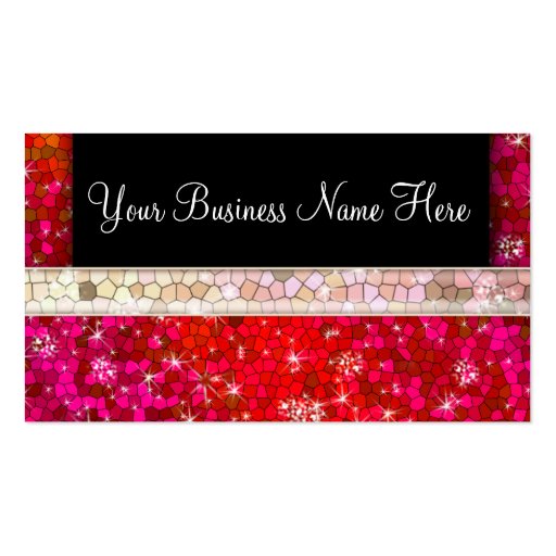 Girly Sequin Rhinestone Glitter Bling Professional Business Cards (back side)